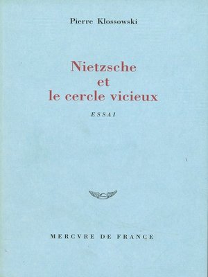 cover image of Nietzsche et le cercle vicieux